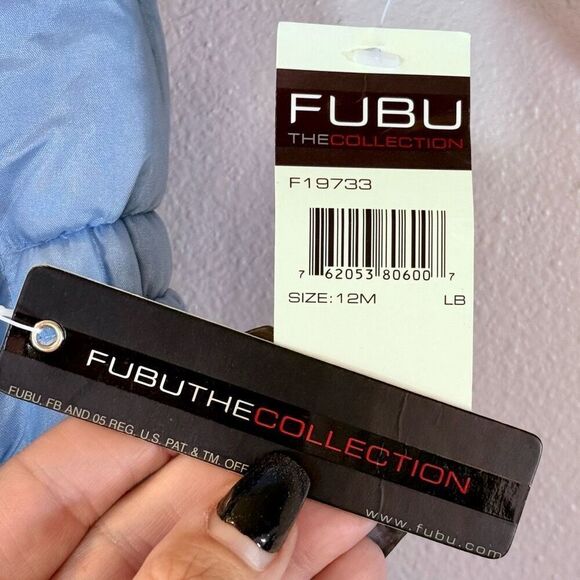 NWT Vintage FUBU The Collection Girls Hooded Snowsuit One Piece Baby 12 Months - Picture 7 of 11